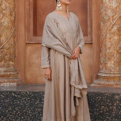 Women's Royal Embroidered Flowy Kurta Set with Dupatta