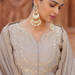 Women's Royal Embroidered Flowy Kurta Set with Dupatta