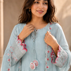 Elegant Anarkali Suit Set with Embroidered Dupatta