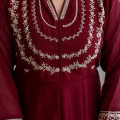 Women's Royal Embroidered Flowy Kurta Set with Dupatta