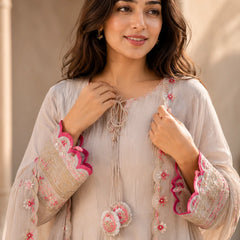 Elegant Anarkali Suit Set with Embroidered Dupatta