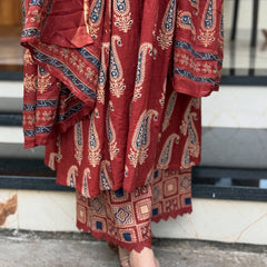 Women's Elegant Printed Cotton Kurta Set with Dupatta