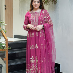 Reva Hand Embroidered Anarkali Set