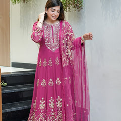 Reva Hand Embroidered Anarkali Set