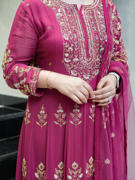 Reva Hand Embroidered Anarkali Set