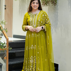 Reva Hand Embroidered Anarkali Set