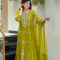 Reva Hand Embroidered Anarkali Set