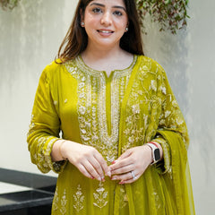 Reva Hand Embroidered Anarkali Set