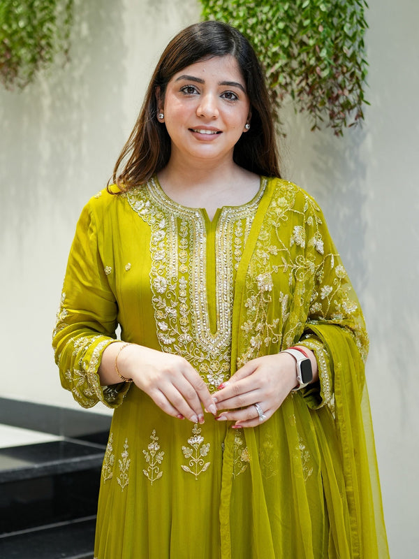Reva Hand Embroidered Anarkali Set