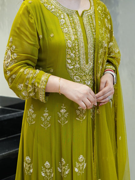 Reva Hand Embroidered Anarkali Set