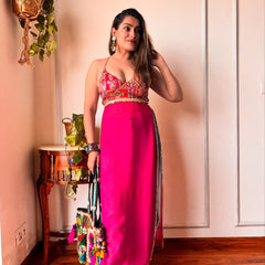 WOMEN PRINTED WITH MIRROR WORK KURTA