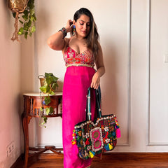 WOMEN PRINTED WITH MIRROR WORK KURTA