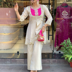 Gold Crush Party Wear Embroidered Co-Ord Set