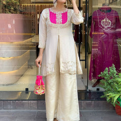 Gold Crush Party Wear Embroidered Co-Ord Set