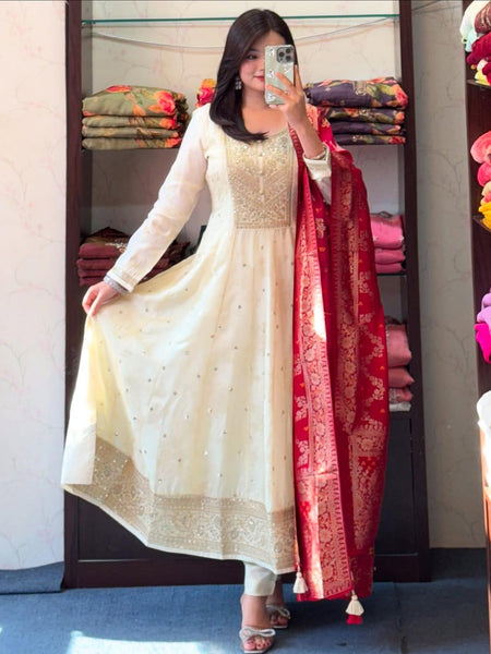 White Flared Suit Set