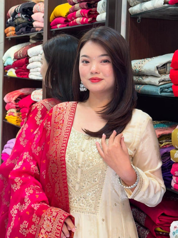 Pink Flared Suit Set