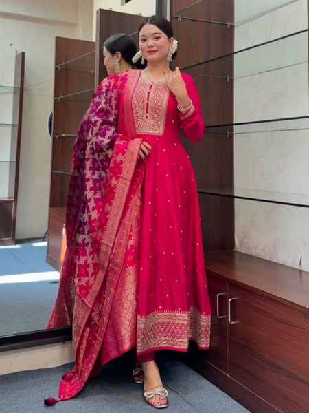Pink Flared Suit Set