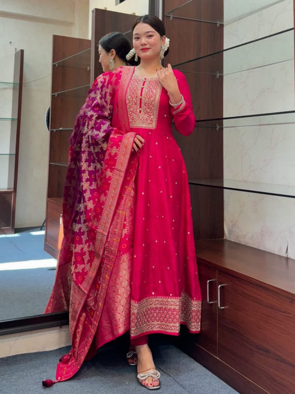 Pink Flared Suit Set
