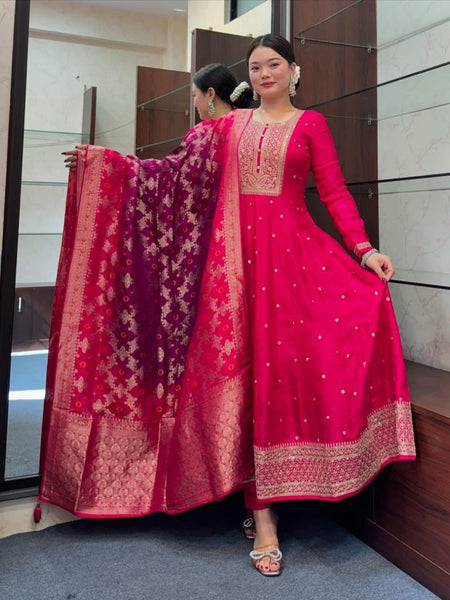 Pink Flared Suit Set