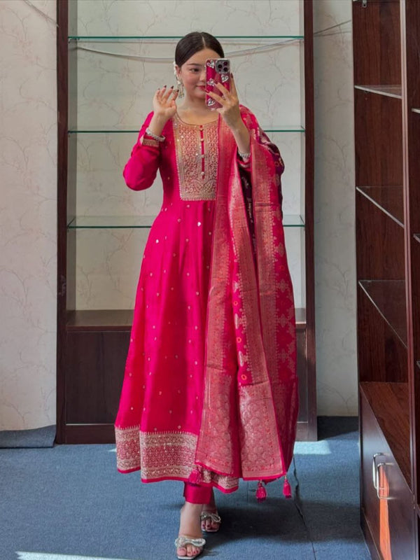 Pink Flared Suit Set