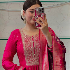 Pink Flared Suit Set