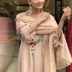 Women's Elegant Cotton Embroidered Kurta Set with Dupatta