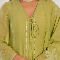 Women’s Pink Embroidered Kurta Set with Floral Dupatta