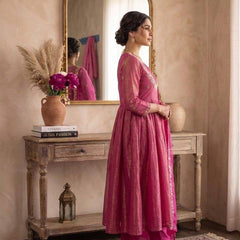 Women's Embroidered Anarkali Suit Set with Dupatta
