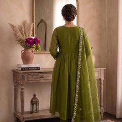 Women's Embroidered Anarkali Suit Set with Dupatta