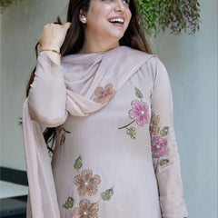 Women Hand Work With Printed Design Suit Set