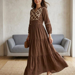 Designer Summer Special Brown One Piece Dress