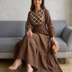 Designer Summer Special Brown One Piece Dress