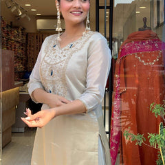 Pearl-Toned Perfection sharara set