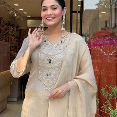 Pearl-Toned Perfection sharara set