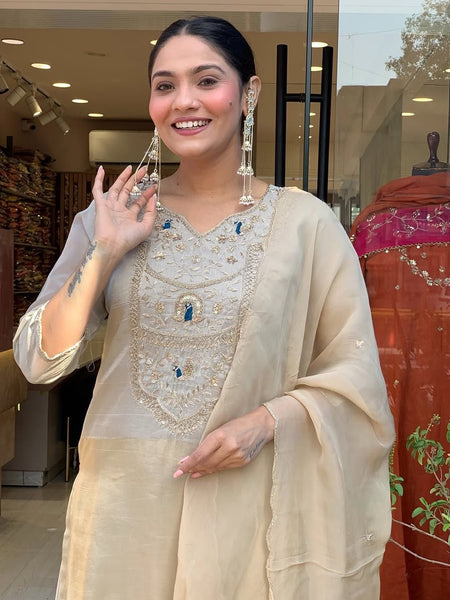 Pearl-Toned Perfection sharara set