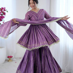 Women’s Ethnic Anarkali Sharara Set