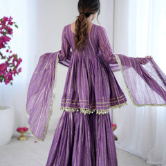 Women’s Ethnic Anarkali Sharara Set