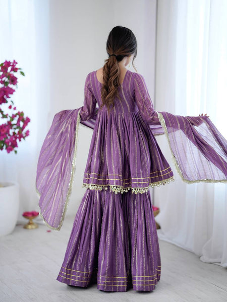 Women’s Ethnic Anarkali Sharara Set