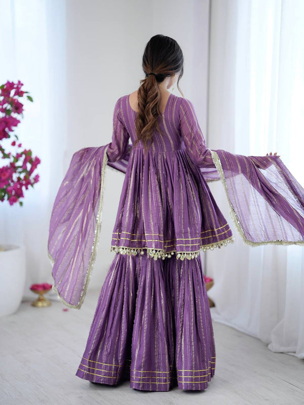 Women’s Ethnic Anarkali Sharara Set