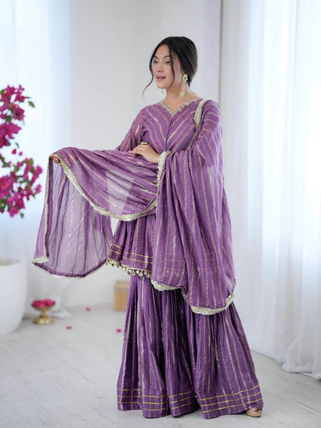 Women’s Ethnic Anarkali Sharara Set