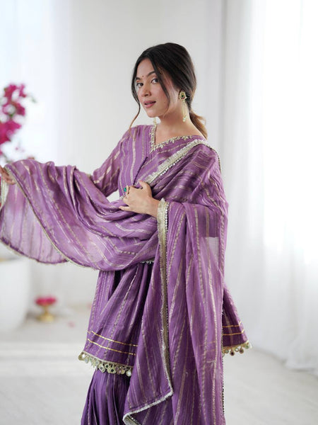 Women’s Ethnic Anarkali Sharara Set