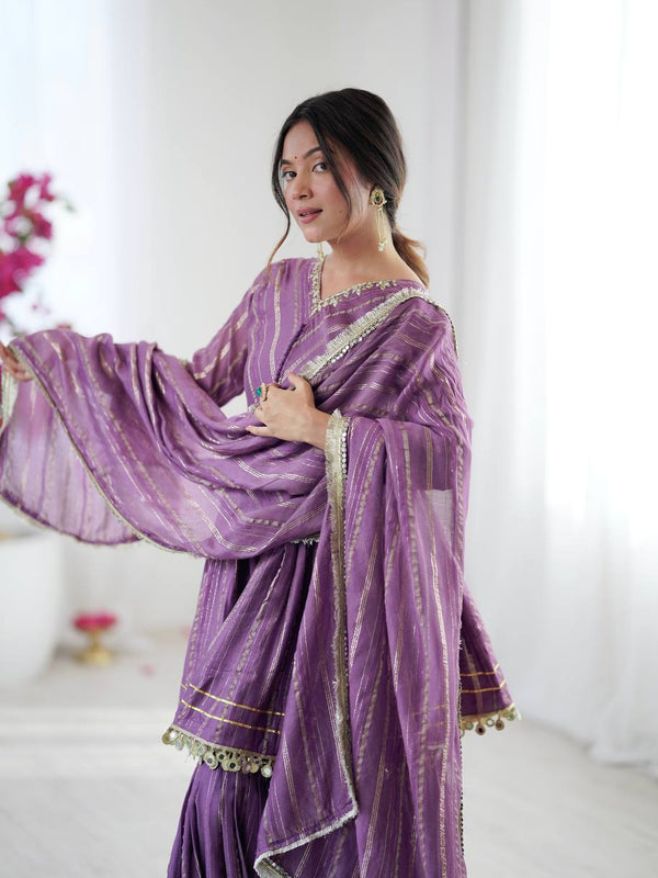 Women’s Ethnic Anarkali Sharara Set