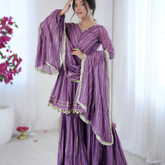 Women’s Ethnic Anarkali Sharara Set