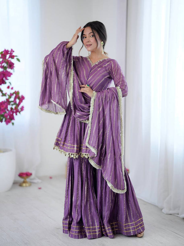 Women’s Ethnic Anarkali Sharara Set