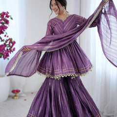 Women’s Ethnic Anarkali Sharara Set