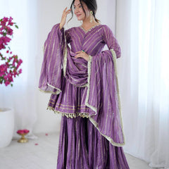 Women’s Ethnic Anarkali Sharara Set
