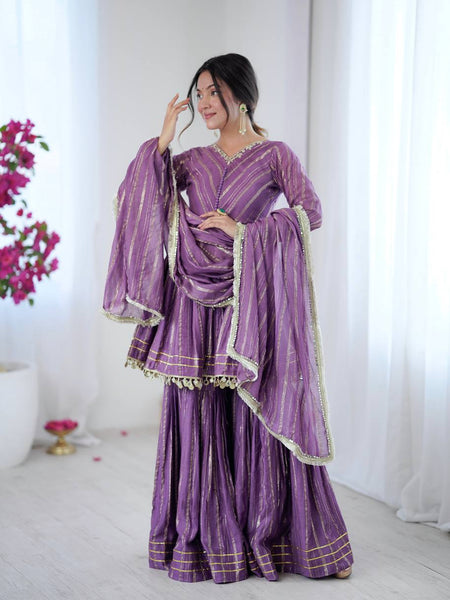 Women’s Ethnic Anarkali Sharara Set