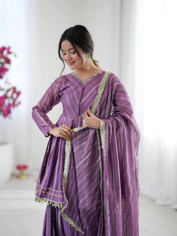 Women’s Ethnic Anarkali Sharara Set