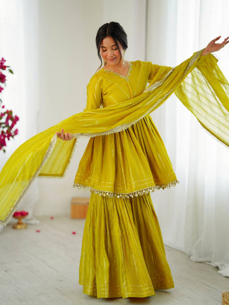 Women’s Ethnic Anarkali Sharara Set