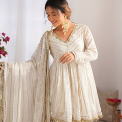 Women’s Ethnic Anarkali Sharara Set
